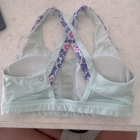 Lululemon Run: Stuff Your Bra II in Twiggy Printed Power Purple Aquamarine Sz 6 - Picture 7 of 10